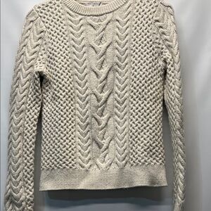 Nili Lotan x Target crewneck cable knit pullover sweater in cream size XS